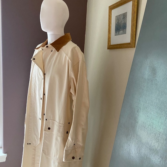 AUSTRALIAN OUTBACK COLLECTION vtg white womens M duster western cowboy 90s coat - Picture 2 of 15